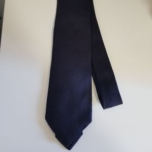 Navy Barney's Isaia Handmade Italian Tie 100% Silk
